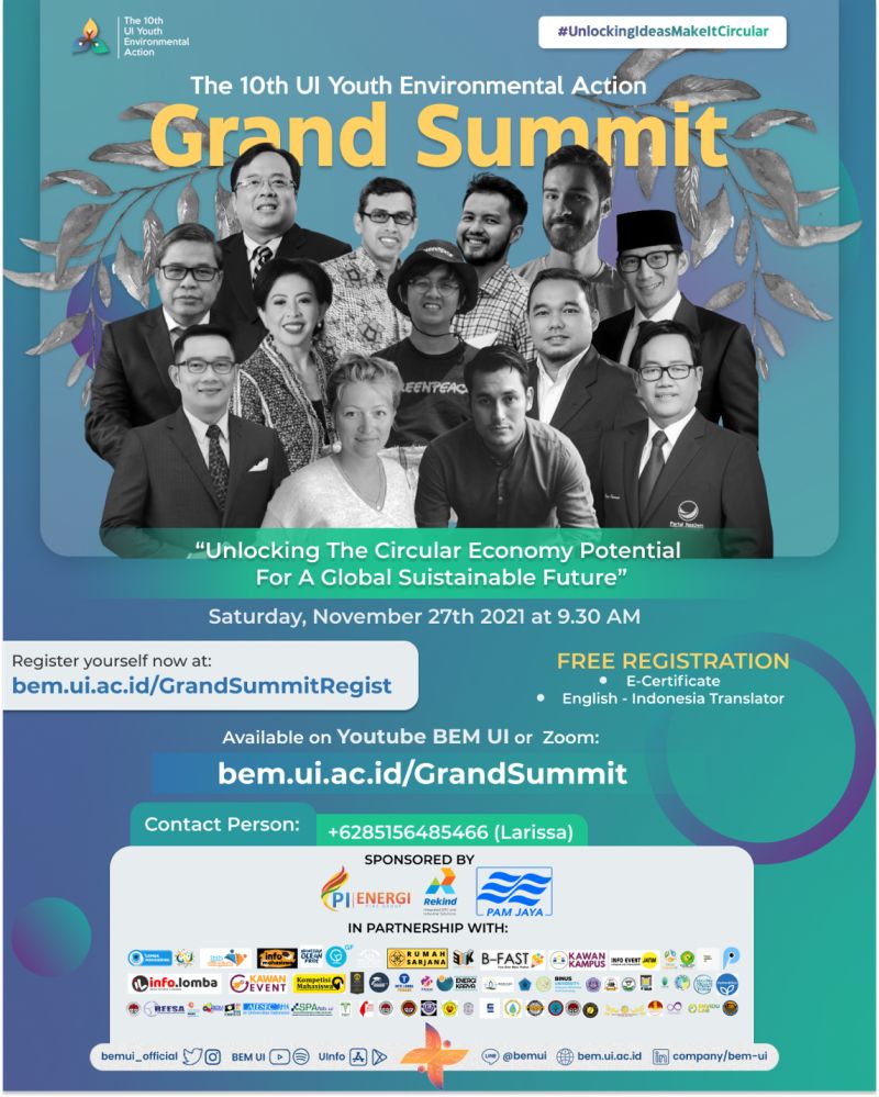 The 10th UI Youth environmental action´s grand summit
